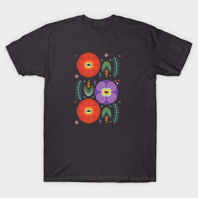 Flowerfully Folk T-Shirt by LjM